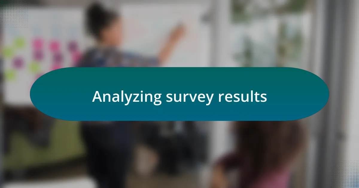 Analyzing survey results