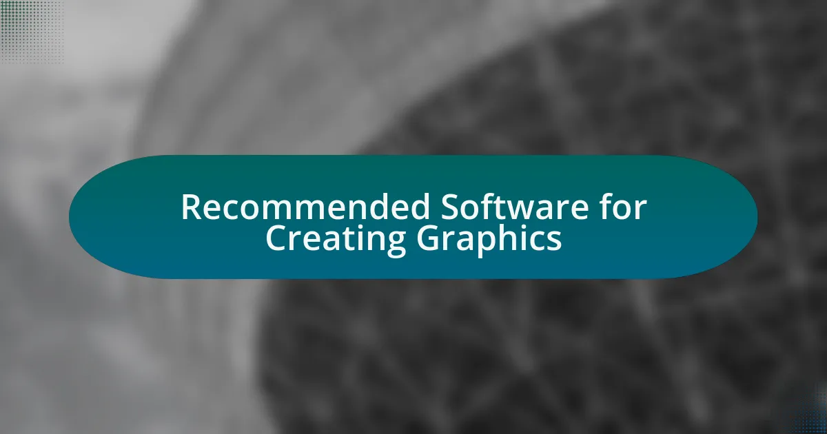 Recommended Software for Creating Graphics