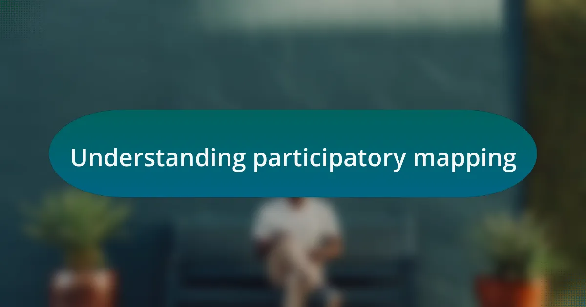 Understanding participatory mapping